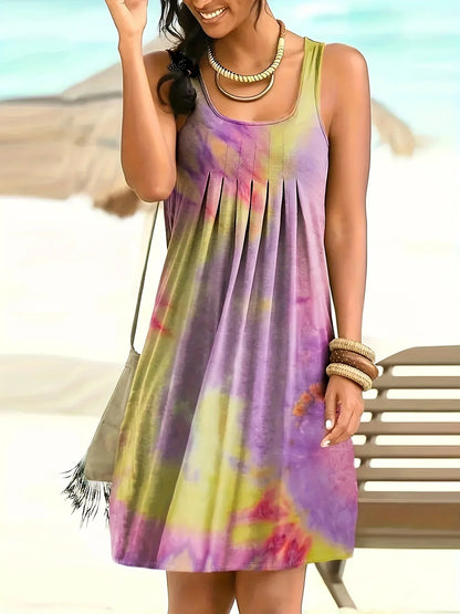Tie-Dye Flare Dress