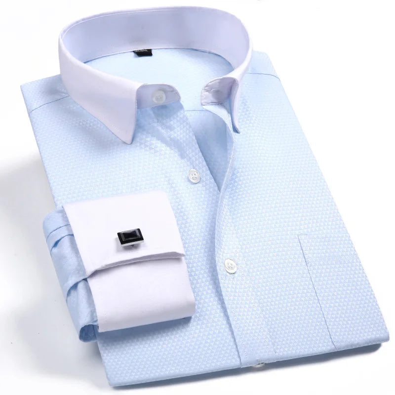 Formal Stand Collar Dress Shirt