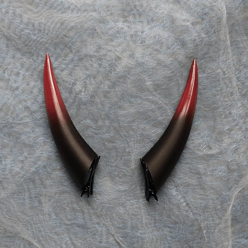 Gradient Devil Horns Hair Clip