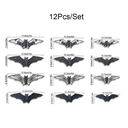 3D Hollow Bat Wall Stickers