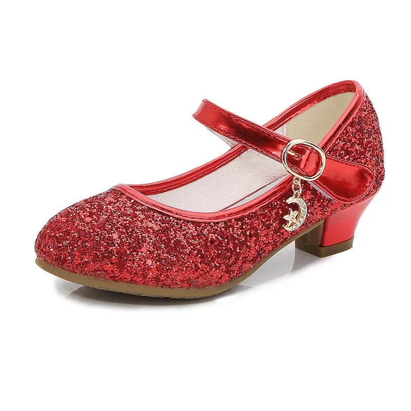 Leather Princess Heeled Shoes
