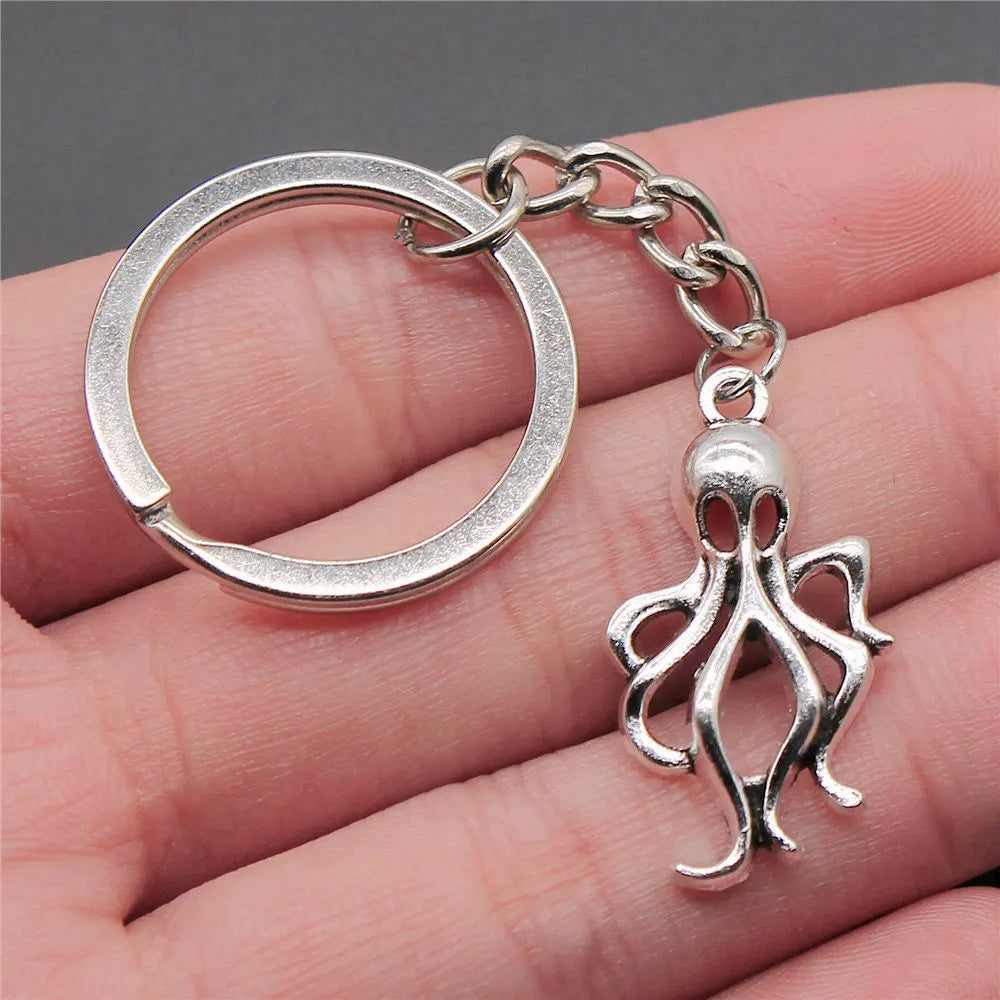 Seahorse Octopus Mermaid Keychains Nail