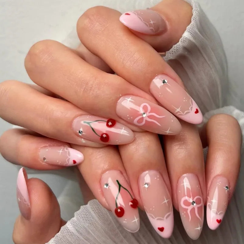 24Pcs French Ballerina Nail Tips