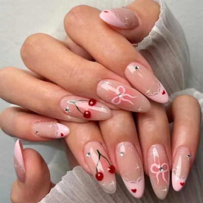 24Pcs French Ballerina Nail Tips