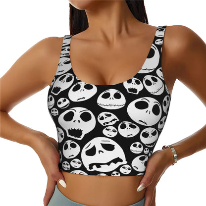 Skull Print Halloween Bra
