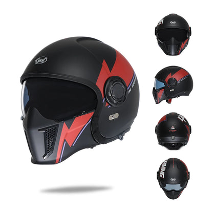 CYRIL Double-Lens Modular Open-Face Helmet