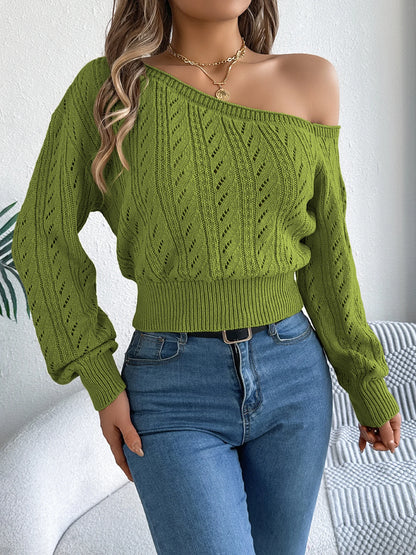 Off-Shoulder Knit Sweater