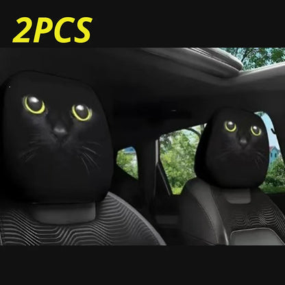 Scary Face Car Headrest Cover