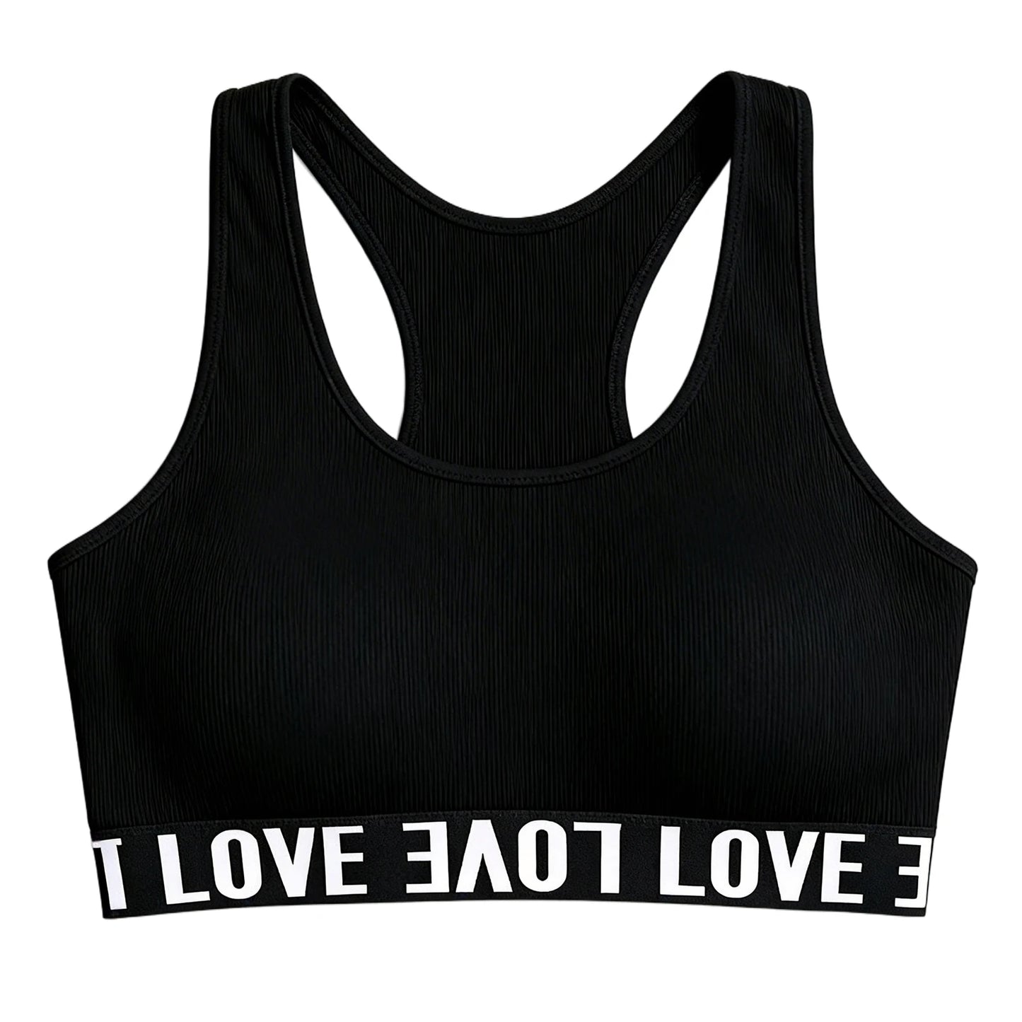 Sleeveless Crew Neck Sports BraLightweight