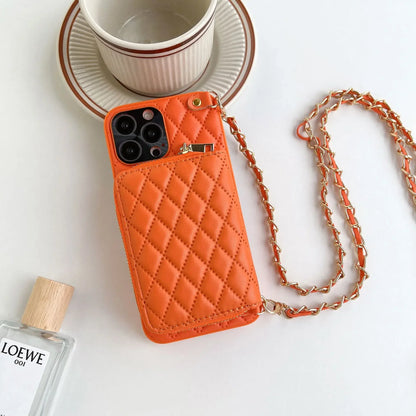 Crossbody PU Leather Case for iPhone 15 Pro Max | 15 Pro | 14 Pro Max | 14 Pro | 13 Pro Max | 13 Pro | 12 Pro Max | 12 Pro | 11 Pro Max