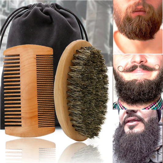 Beard Brush Comb Set