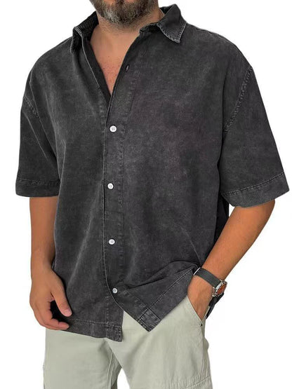 Solid Linen Casual Shirt