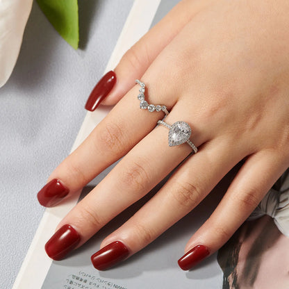 Pear Cut Bridal Ring Set