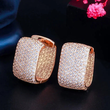 Cubic Zirconia Hoop Earrings