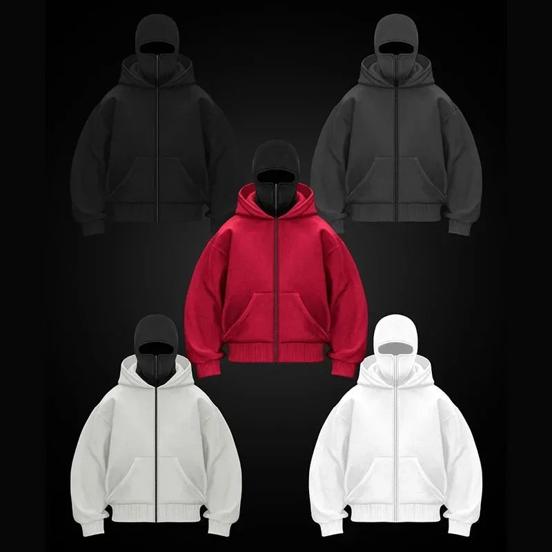 Face Mask Zip Hoodie