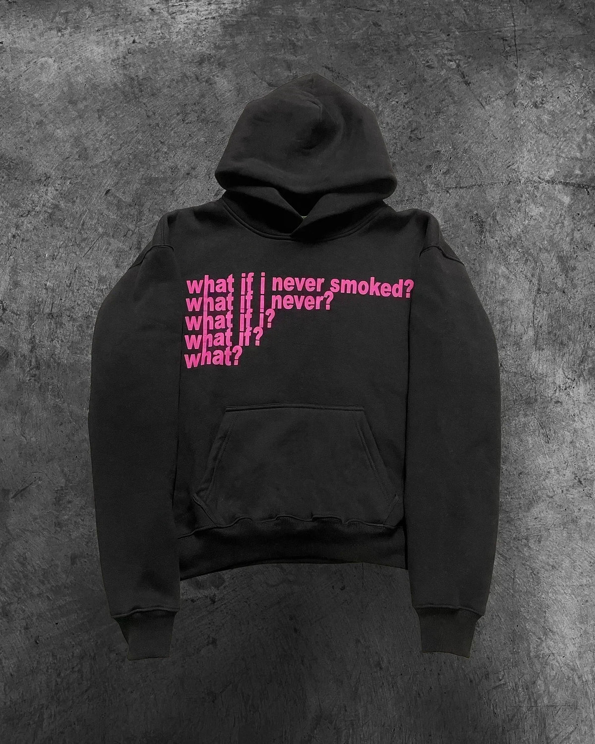 Pink Print Oversized Hoodie