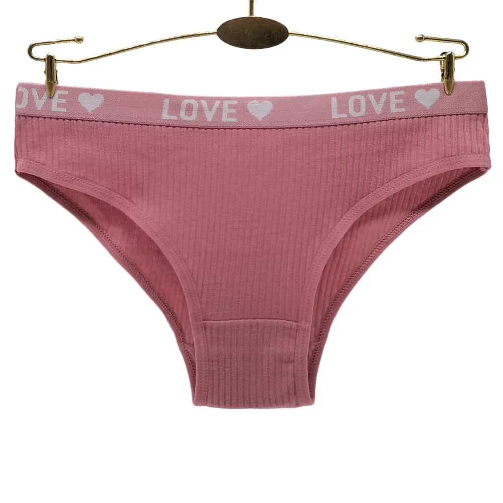 Ribbed Cotton Love Panty Set