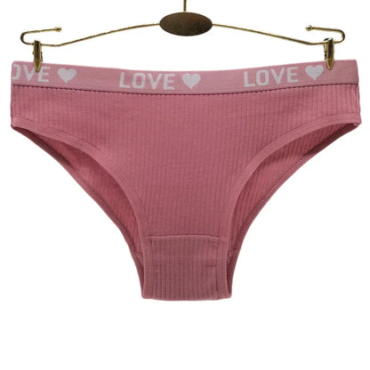 Ribbed Cotton Love Panty Set