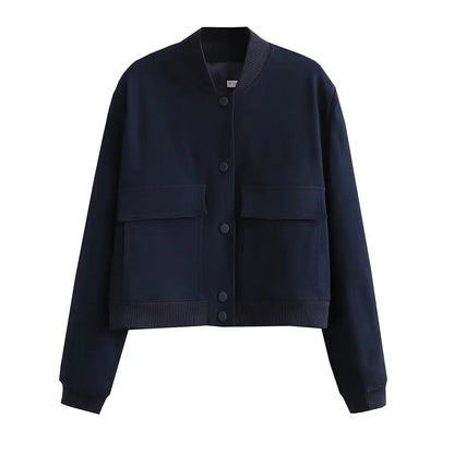 V-Neck Bomber Jacket