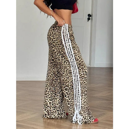 Leopard Wide Jeans