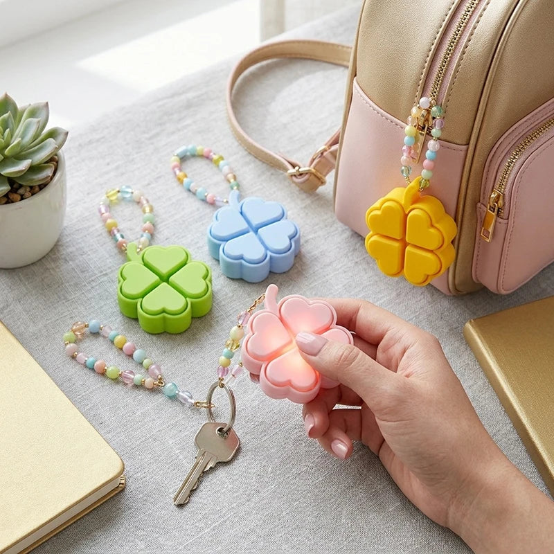 Clover Keycap Keychain LED Clicker