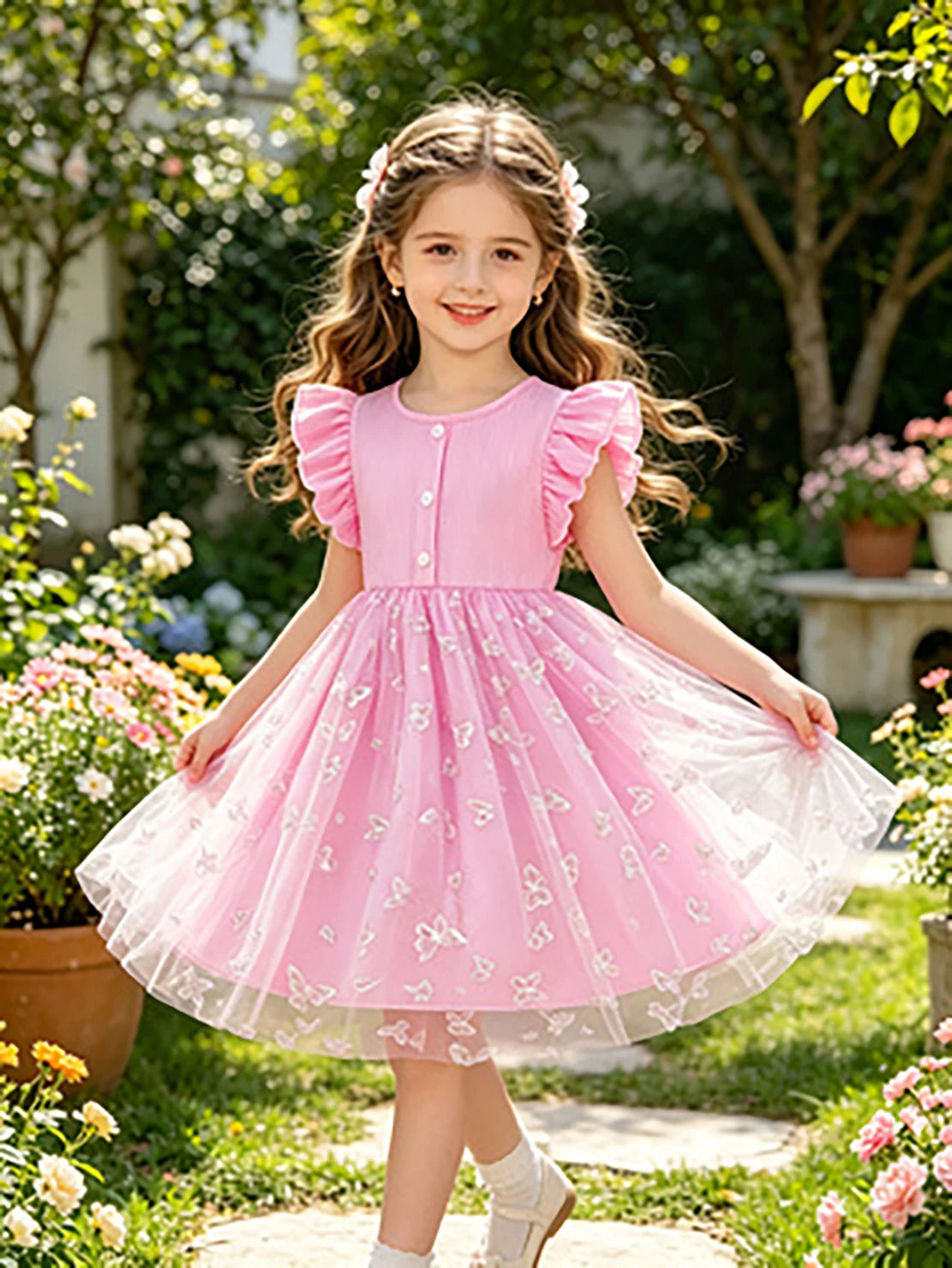 Princess Butterfly Pink Dress