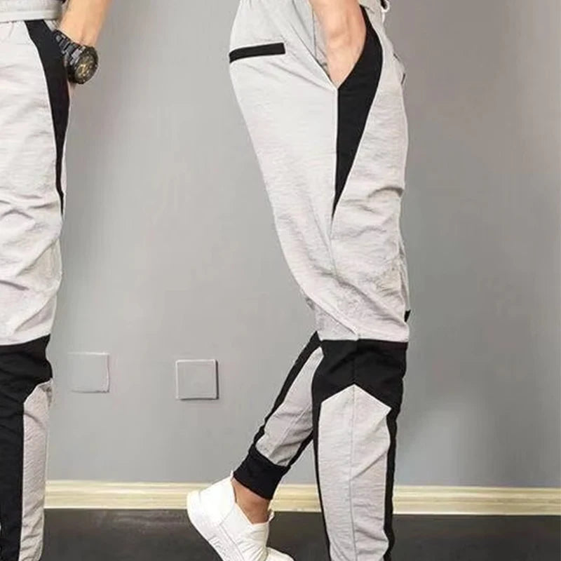 Slim Splicing Elastic Trouser