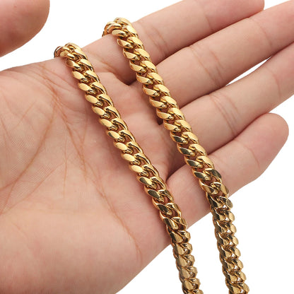Stainless Steel Cuban Chain Necklace