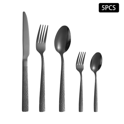 Metal Solid Silverware Set Piece