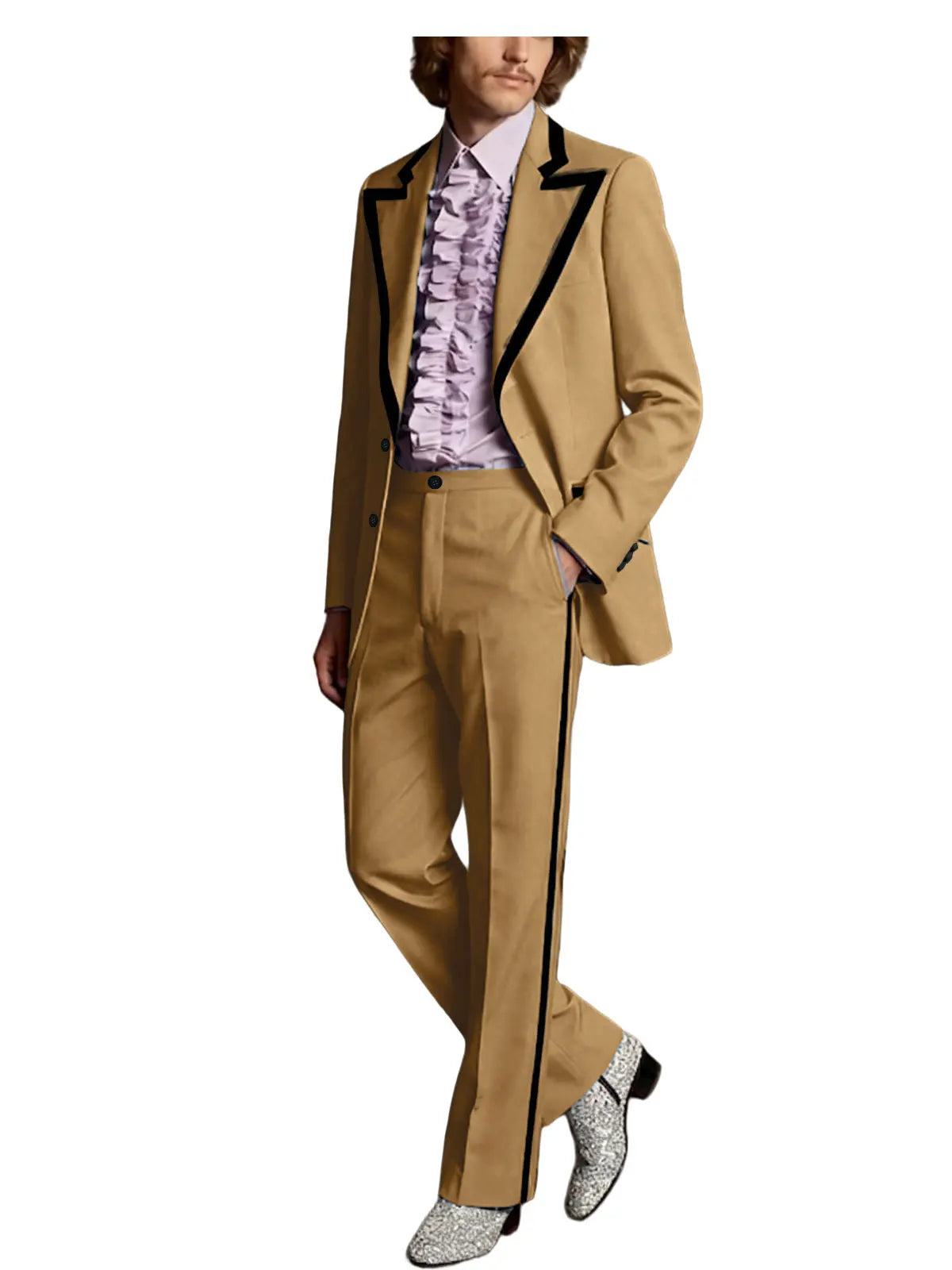 Tuxedo Black Trim Slim Suit