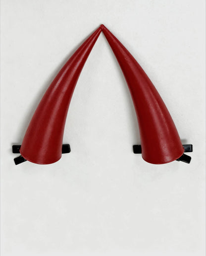Red Devil Horn Hair Clip
