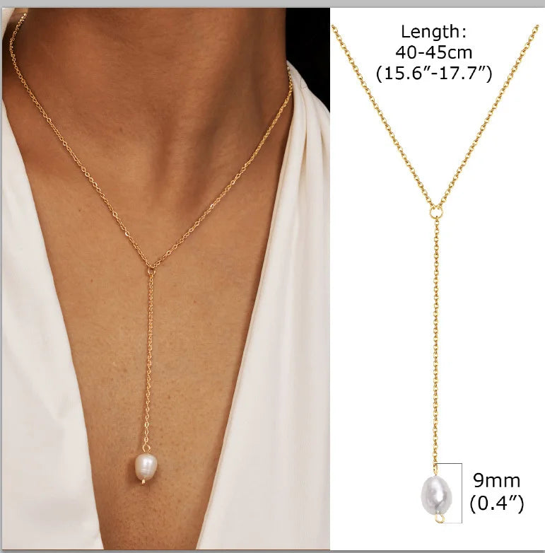Gold Lariat Y-Shape Necklace