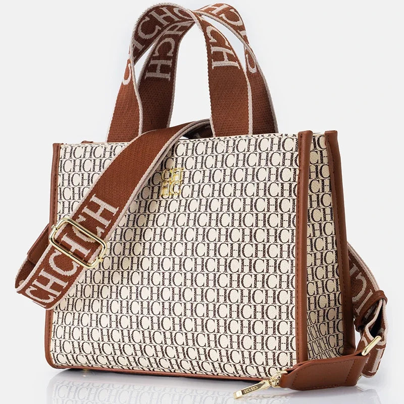 Monogram Print PU Tote