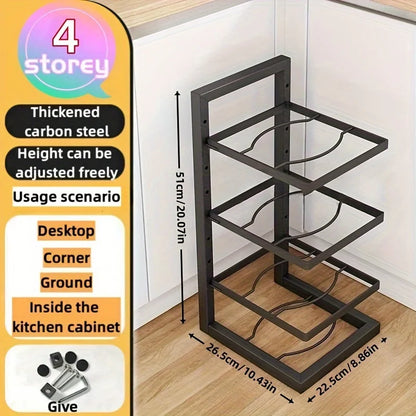 Steel Reusable Organzier Kitchen Adjustable