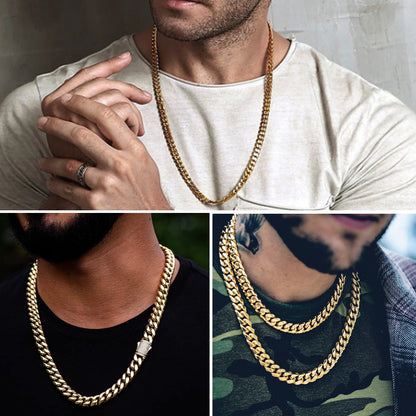 Stainless Steel Cuban Chain Necklace