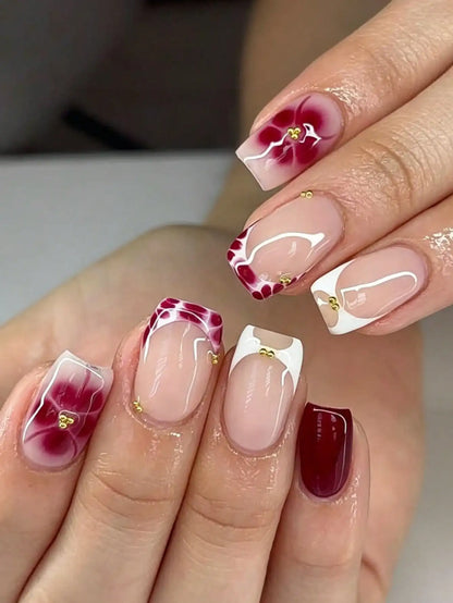 Square Color Press-On Nails