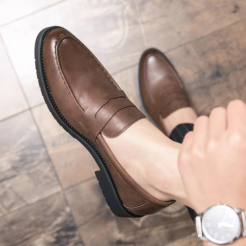 Soft Leather Bean Loafers