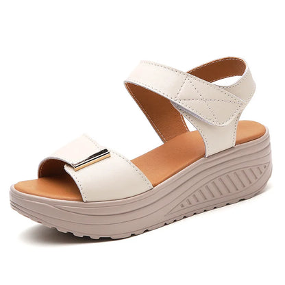 Buckle Wedge Sandals