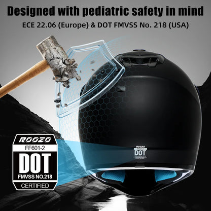 Roozo Lightweight Youth Motocross Helmet