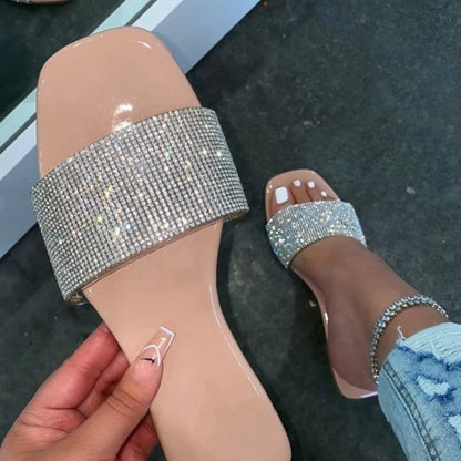 Women’s Indoor Bling Flat Slippers