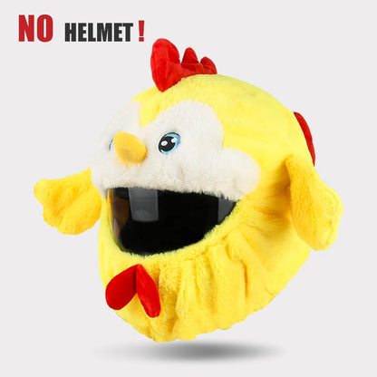 Plush Cartoon Full-Face Helmet Cover