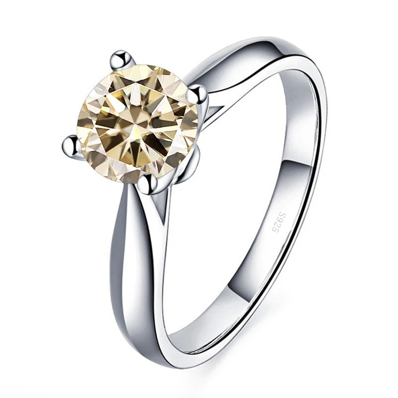 Round Moissanite Band Ring
