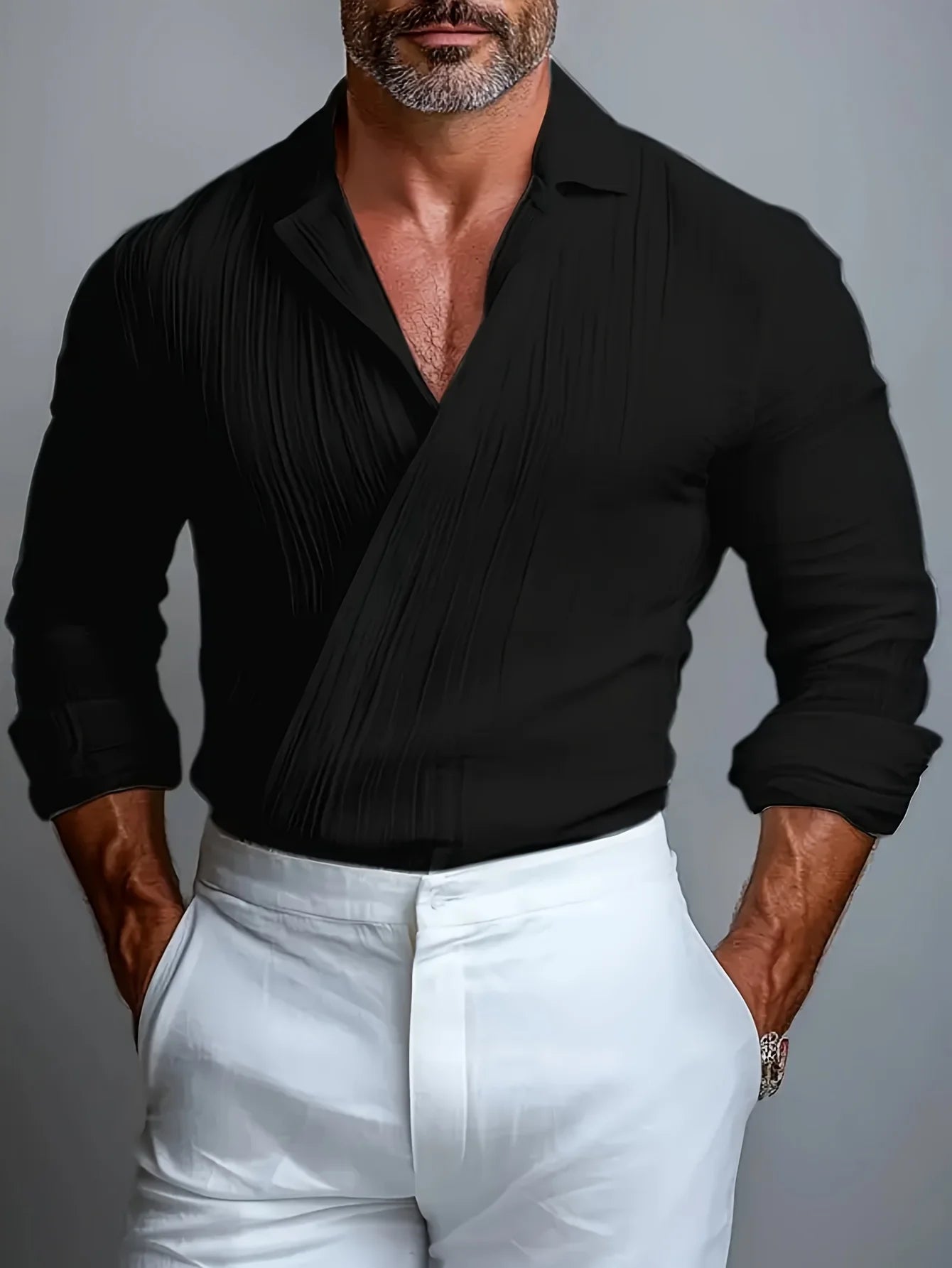 Men’s Retro Wedding Dress Shirt