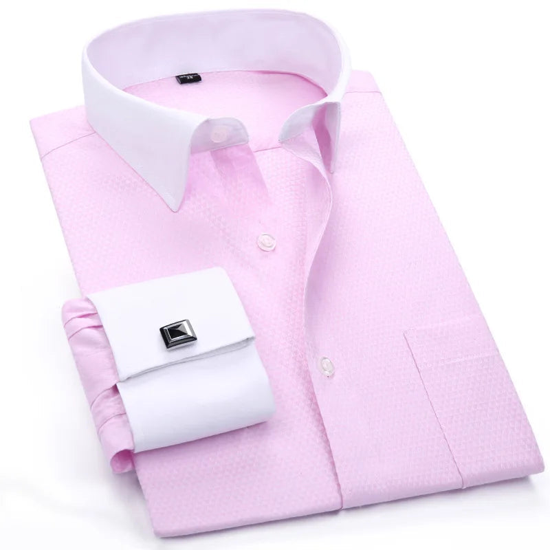 Formal Stand Collar Dress Shirt