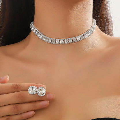 Bridal Jewelry Set Necklace Earrings Bracelet Ring