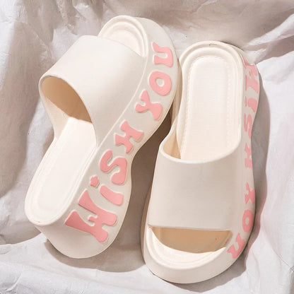Platform Wedge Slide Sandals