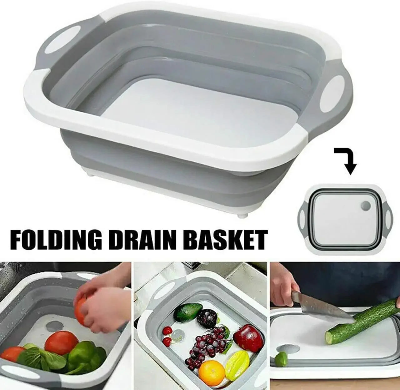 3-In-1 Folding Cutting Board