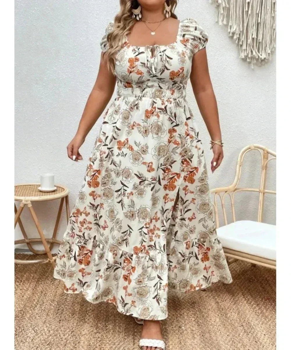 Printed Lace Dress