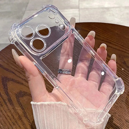 Clear Shockproof Case for iPhone 17 Pro Max | 17 Pro | 16 Pro Max | 15 Pro Max | 14 Pro Max | 13 Pro