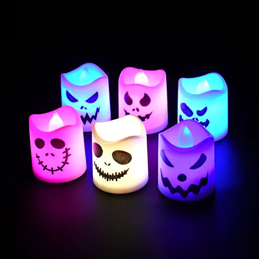 Halloween Led Ghost Pumpkin Candle